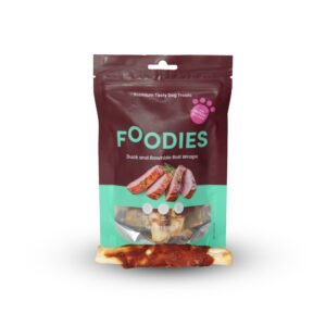 חטיף FOODIES מגולגל ברווז ועור בקר, 100 גרם