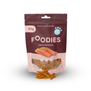 חטיף FOODIES רצועות סלמון, 80 גרם
