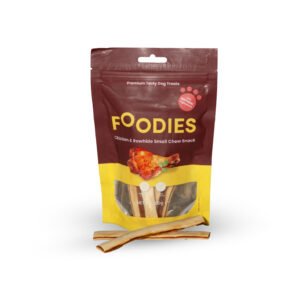 חטיף FOODIES מקלוני לעיסה עוף ועור בקר 100 גרם