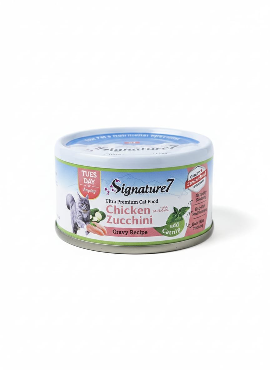 Signature7 Gravy Recipe – Chicken with Zucchini (Added Catnip)-עוף וקישוא