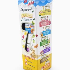 Signature7 Nourish מזון רטוב עם פירות לחתולים – מארז מגוון שבועי (7 מנות)
