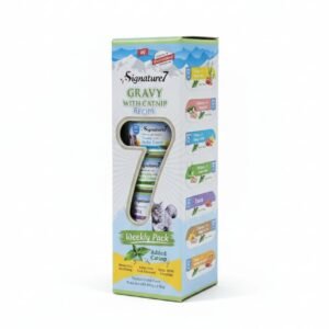 Signature7 Gravy מזון רטוב עם קטניפ לחתולים – מארז מגוון שבועי
