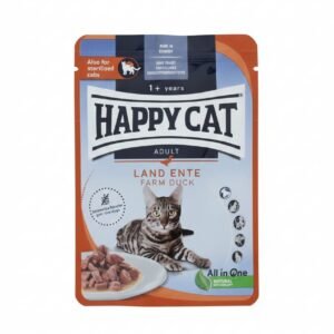 Happy Cat Adult – מזון רטוב לחתולים בטעם Duck (Farm Duck) 1+ years